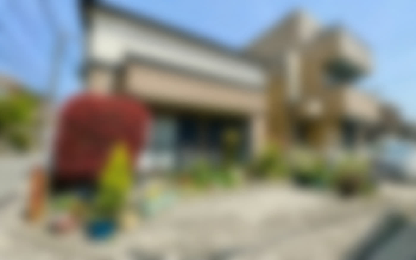 プライバシー保護のため全体をぼかした、当社取扱い戸建事例の写真